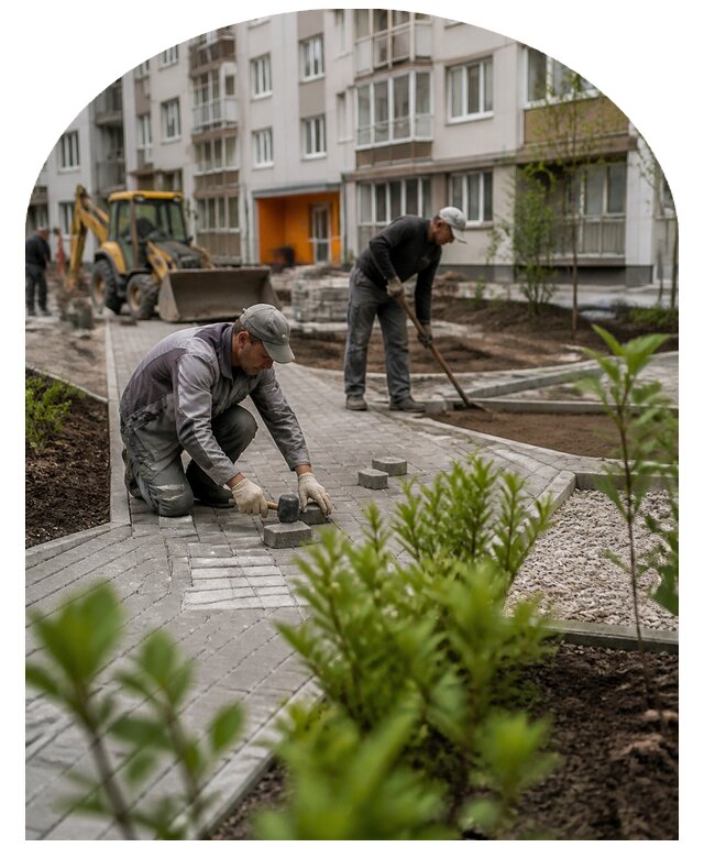 Благоустройство двора многоквартирного дома в Лениногорске